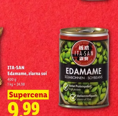 Edamame ziarna soi Ita-San promocja w Lidl