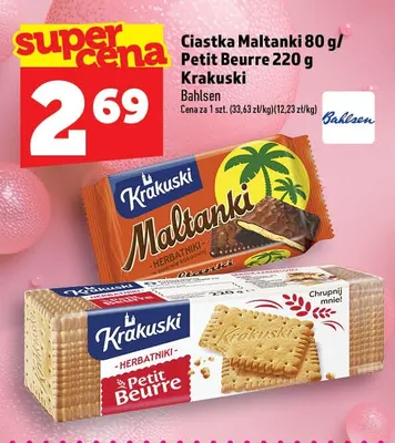 Ciastka Petit Beurre Krakuski promocja w TOPAZ