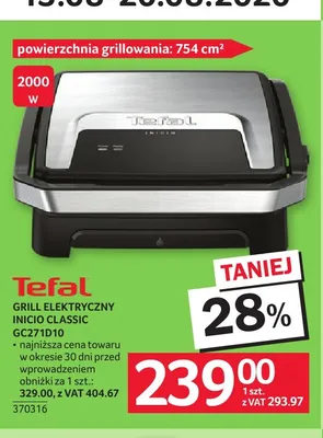 Grill elektryczny Tefal Inicio Classic promocja w Selgros