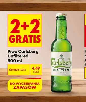 Piwo Carlsberg Unfiltered promocja w Biedronka