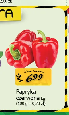 Papryka czerwona promocja w CEZAR Delikatesy