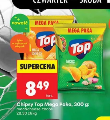 Chipsy Top Mega Paka tacos promocja w Biedronka