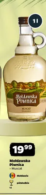 Wino białe Mołdawska Piwnica Muscat promocja w Netto