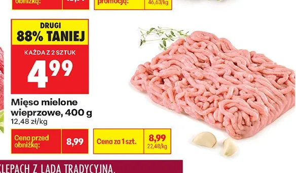 Mięso mielone wieprzowe promocja w Biedronka