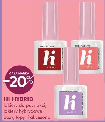 Lakiery HI HYBRID do paznokci, lakiery hybrydowe, bazy, topy i akcesoria promocja w Makro