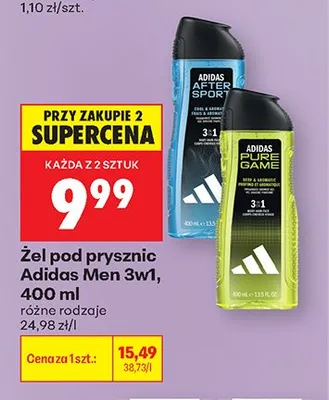 Żel pod prysznic Adidas Men 3w1 400ml promocja w Biedronka