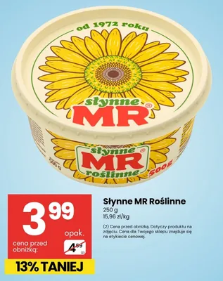 Margaryna Słynne MR Roślinne promocja w Delikatesy Centrum