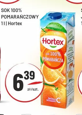 Sok pomarańczowy Hortex 100% promocja w Sedal
