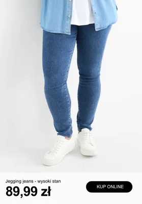 Jegging jeans wysoki stan promocja w C&A