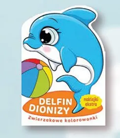Kolorowanka Delfin Dionizy Zwierzakowe kolorowanki promocja w Biedronka