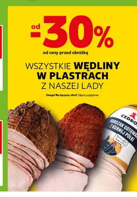 Wędliny w plastrach z naszej lady promocja w Kaufland