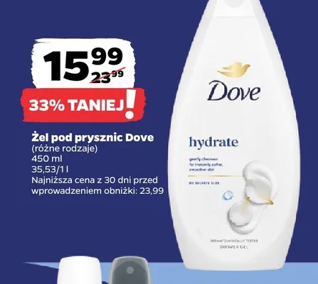 Żel pod prysznic Dove promocja w Netto