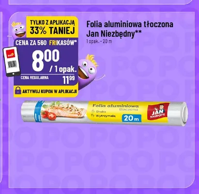 Folia aluminiowa tłoczona Jan Niezbędny 20 m promocja w POLOmarket
