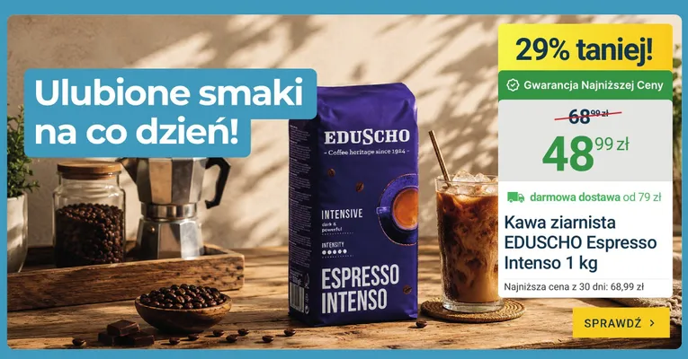 Kawa ziarnista EDUSCHO Espresso Intenso promocja w ERLI