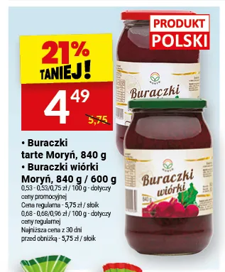 Buraczki tarte Moryń promocja w Twój Market