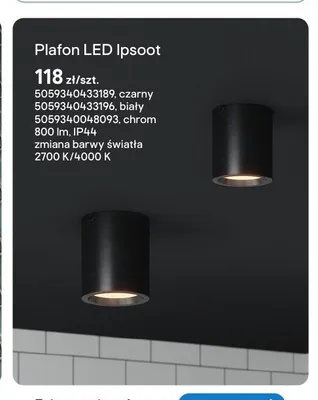 Plafon LED GoodHome Ipsoot chrom promocja w Castorama