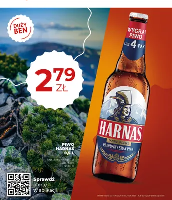 Piwo Harnaś Jasne Pełne promocja w Duży Ben