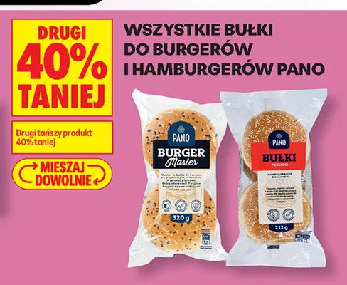 Bułki pszenne do hamburgerów z sezamem Pano promocja w Biedronka