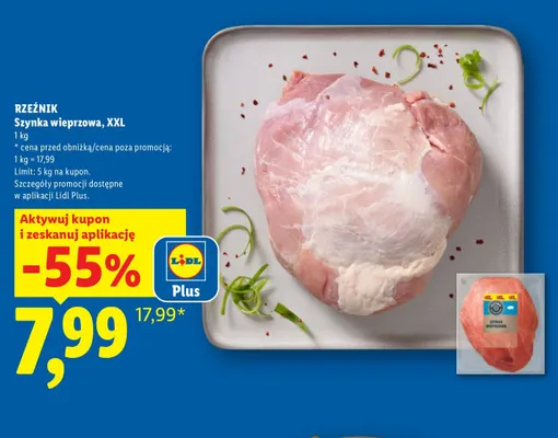 Szynka wieprzowa XXL Rzeźnik promocja w Lidl