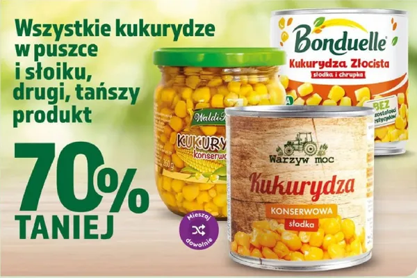 Kukurydza w puszce i słoiku promocja w Dino
