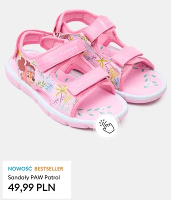 Sandały PAW Patrol promocja w Sinsay
