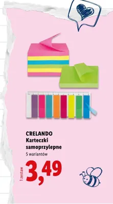 Karteczki samoprzylepne CRELANDO promocja w Lidl