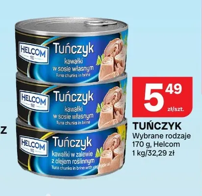 Tuńczyk kawałki w sosie własnym Helcom promocja w Chorten
