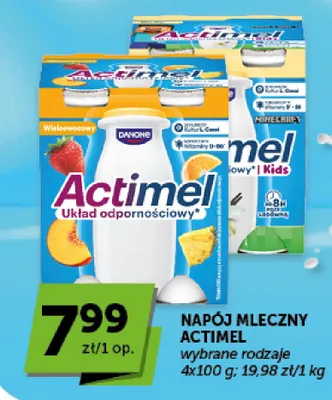 Napój mleczny Actimel wieloowocowy 4-pak promocja w Euro Sklep