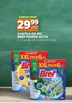 Kostka do WC Bref Power Aktiv Pine 6-pak promocja w Stokrotka