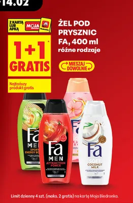 Żel pod prysznic, różne rodzaje 1+1 GRATIS promocja w Biedronka