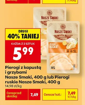 Pierogi ruskie Nasze Smaki promocja w Biedronka