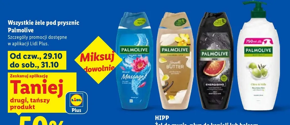 Żel pod prysznic Palmolive Naturals Olive & Milk promocja w Lidl