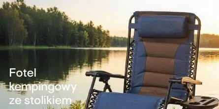 Fotel kempingowy ze stolikiem promocja w Castorama