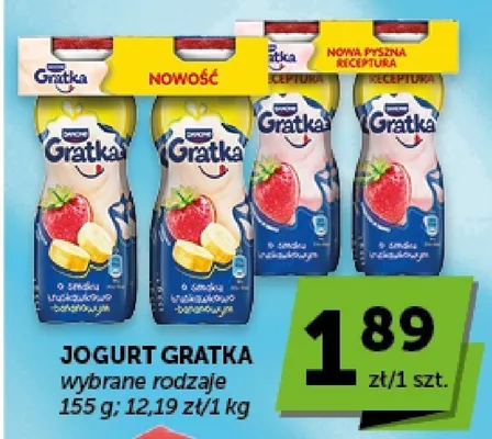 Jogurt Gratka o smaku truskawkowo-bananowym promocja w ABC