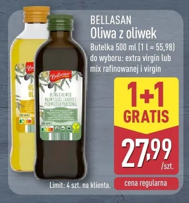 Oliwa z oliwek BELLASAN mix rafinowanej i virgin promocja w Aldi