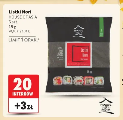 Listki nori House of Asia promocja w Intermarche