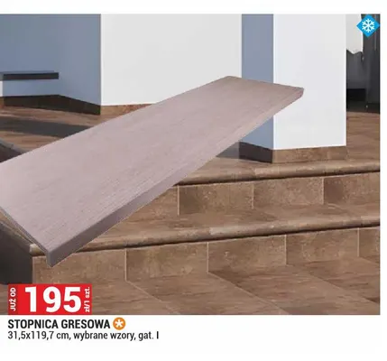 Stopnica gresowa 31,5x119,7 cm gat. I promocja w Merkury Market