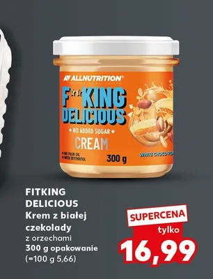 Krem z białej czekolady z orzechami Fitking Delicious Allnutrition promocja w Kaufland