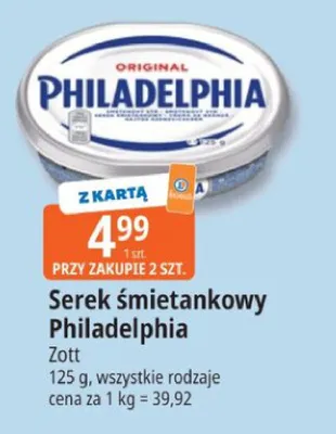 Serek śmietankowy Philadelphia Zott promocja w Leclerc