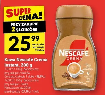 Kawa Nescafé Crema instant promocja w Twój Market