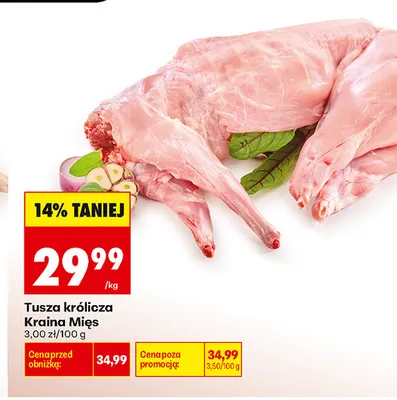 Tusza królicza Kraina Mięs promocja w Biedronka