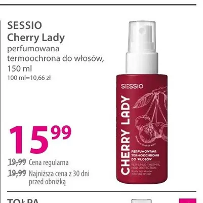 Termoochrona do włosów SESSIO Cherry Lady perfumowana promocja w Hebe