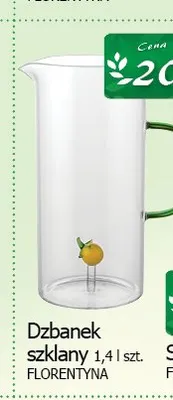 Dzbanek szklany Florentyna 1,4 l promocja w CEZAR Delikatesy