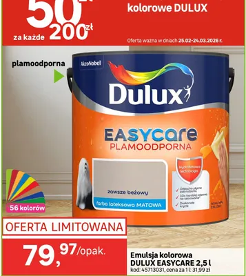 Emulsja kolorowa EASYCARE promocja w Leroy Merlin