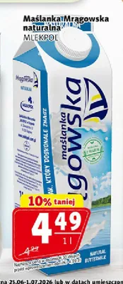 Maślanka Mrągowska naturalna promocja w Prim Market