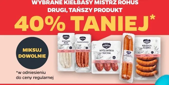 Kiełbasy mistrz rohus promocja w Netto