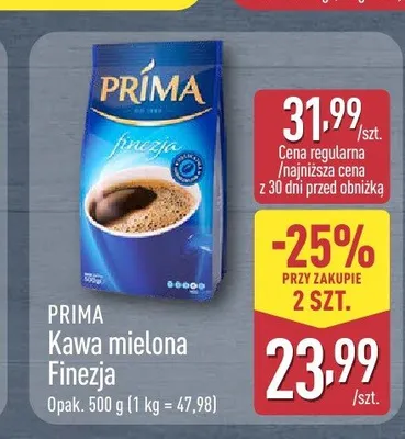 Kawa mielona Finezja Prima promocja w Aldi