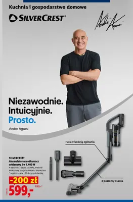 Akumulatorowy odkurzacz cyklonowy 2 w 1 400W Silvercrest promocja w Lidl