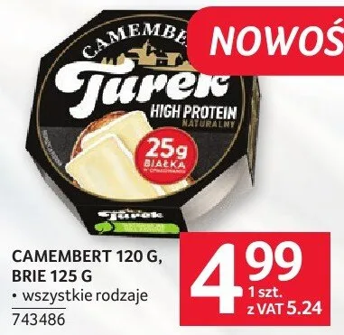 Camembert 120 g, brie 125 g promocja w Selgros