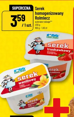 Serek homogenizowany truskawkowy Rolmlecz promocja w POLOmarket